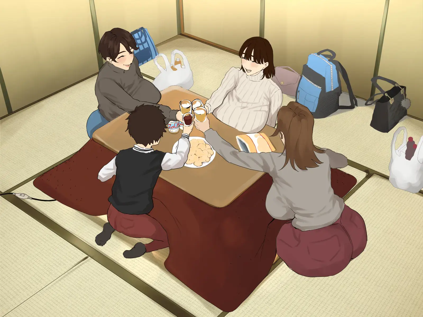 Toshikoshi Kinseki No Oba-Chan-Tachi To No Hitoyo #2 | 새해 전야 친척의 이모님들과의 하룻밤 #2